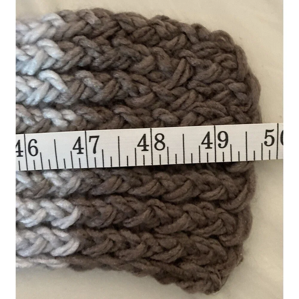 HANDMADE kids multicolored knit beanie hat and scarf set